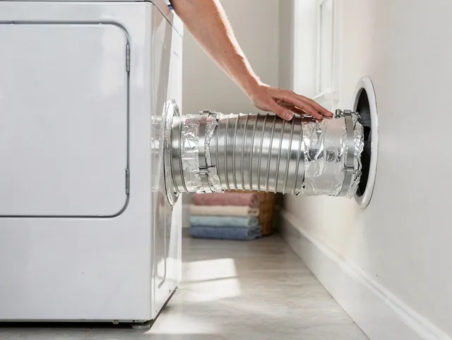 Professional dryer vent hose installation by Uxbridge Dryer Vent Cleaning in Uxbridge