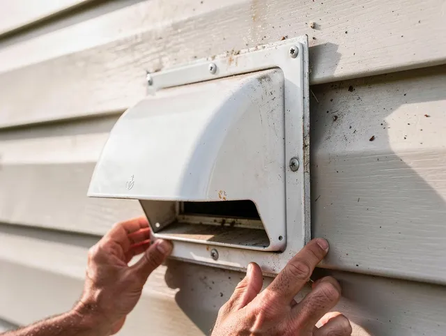 Uxbridge Dryer Vent Cleaning technician delivering thorough residential dryer vent cleaning service in Uxbridge